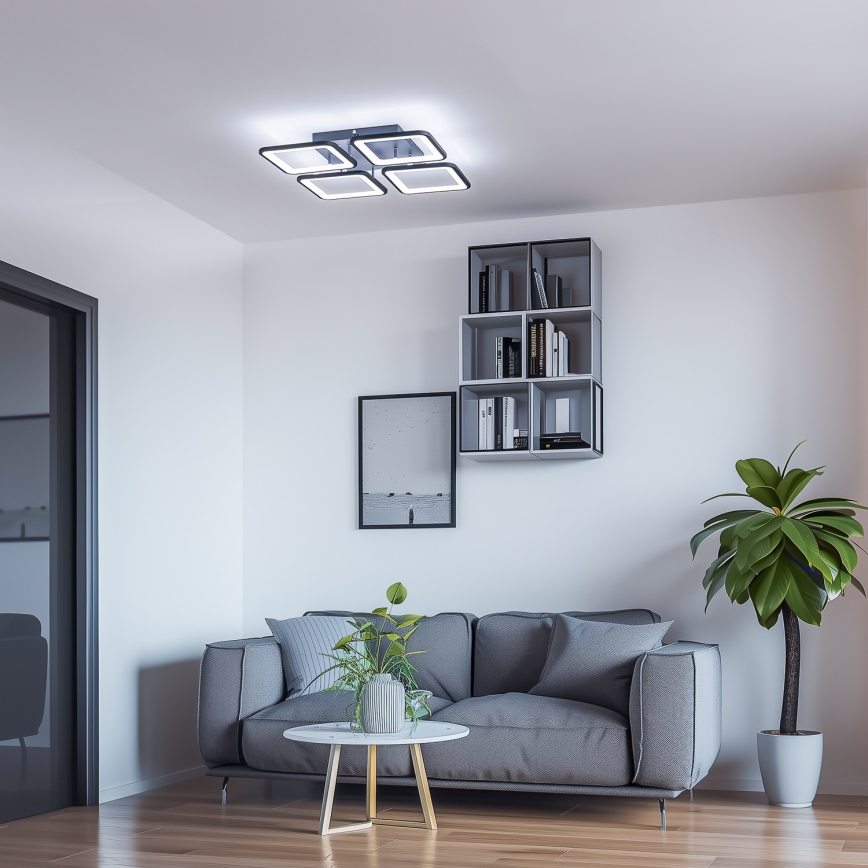 Brilagi - Plafonnier à intensité variable SQUARED LED/85W/230V 3000-6500K + télécommande