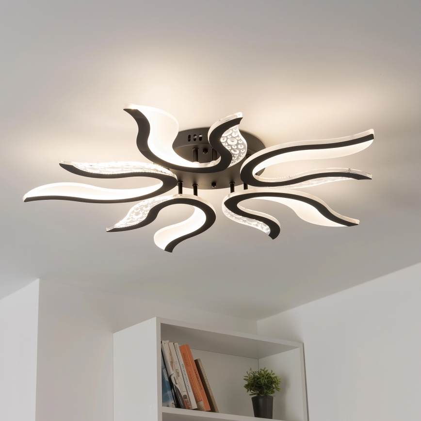Brilagi - Plafonnier à intensité variable TWIST LED/65W/230V 3000-6500K noir + télécommande