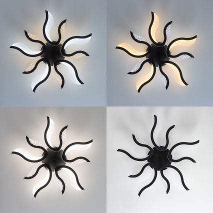 Brilagi - Plafonnier à intensité variable TWIST LED/65W/230V 3000-6500K noir + télécommande