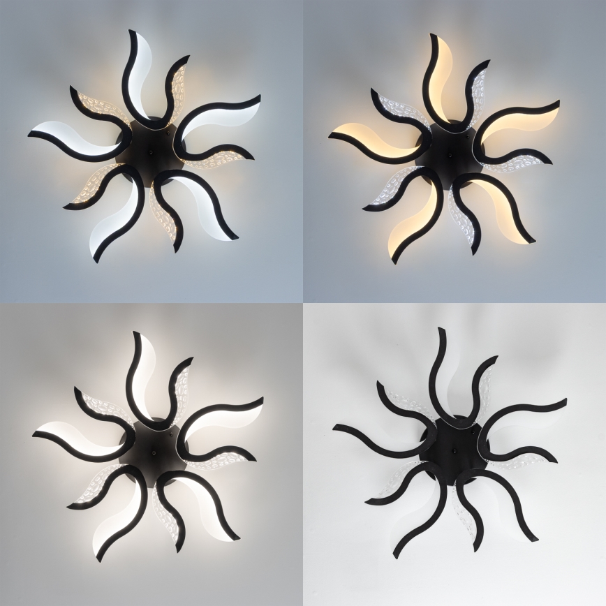 Brilagi - Plafonnier à intensité variable TWIST LED/65W/230V 3000-6500K noir + télécommande