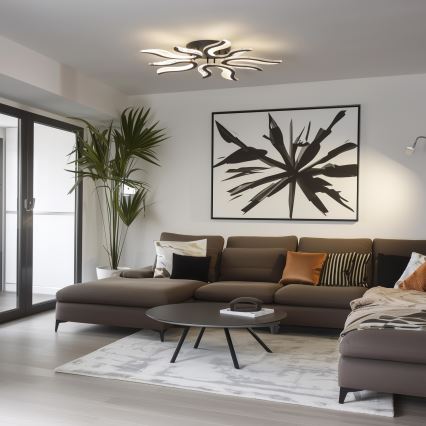 Brilagi - Plafonnier à intensité variable TWIST LED/65W/230V 3000-6500K noir + télécommande