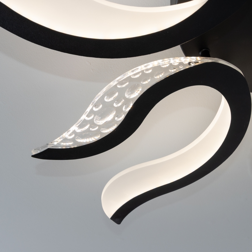 Brilagi - Plafonnier à intensité variable TWIST LED/65W/230V 3000-6500K noir + télécommande
