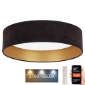 Brilagi - Plafonnier à intensité variable VELVET SMART LED/24W/230V d. 45 cm 2700-6500K Wi-Fi Tuya noir/doré + Télécommande