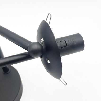 Brilagi - Plafonnier à montage en surface MALIVA 3xE14/15W/230V noir/transparent