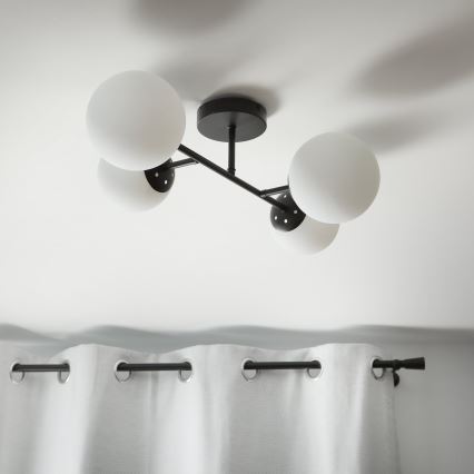 Brilagi - Plafonnier à montage en surface MALONY 4xE14/20W/230V noir