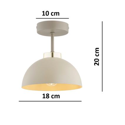 Brilagi - Plafonnier à montage en surface MOON 1xE27/60W/230V beige/doré