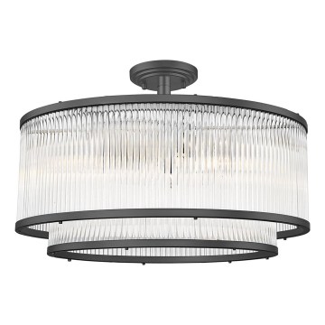 Brilagi - Plafonnier affleurant RAMOS 6xE14/60W/230V noir