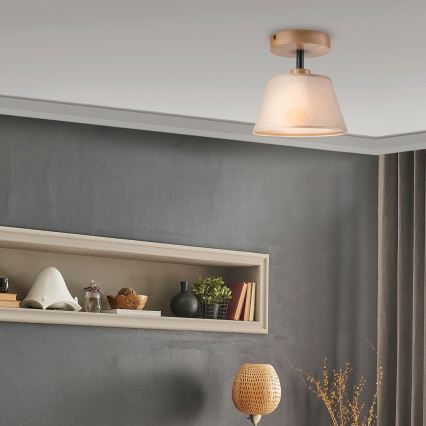 Brilagi - Plafonnier ANTHONY 1xE14/60W/230V chêne/beige