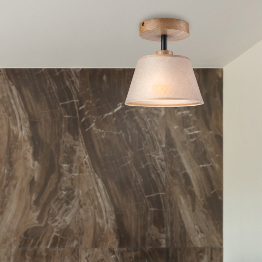 Brilagi - Plafonnier ANTHONY 1xE14/60W/230V chêne/beige