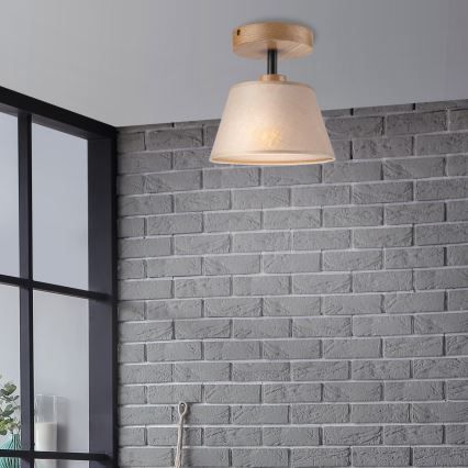 Brilagi - Plafonnier ANTHONY 1xE14/60W/230V chêne/beige