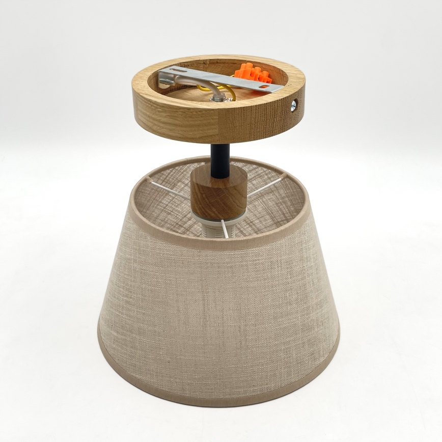 Brilagi - Plafonnier ANTHONY 1xE14/60W/230V chêne/beige