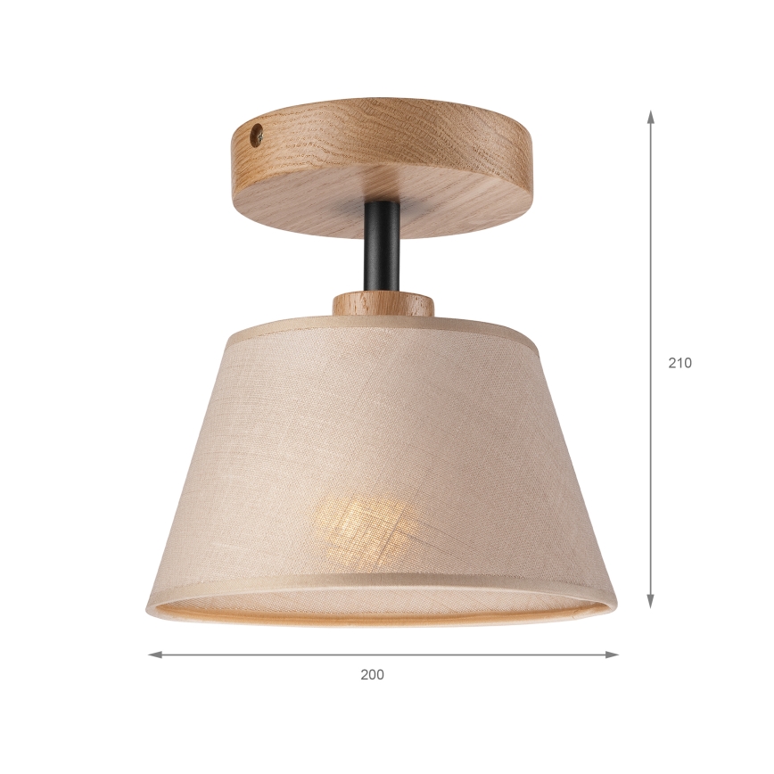 Brilagi - Plafonnier ANTHONY 1xE14/60W/230V chêne/beige