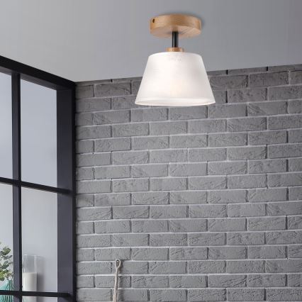 Brilagi - Plafonnier ANTHONY 1xE14/60W/230V chêne/blanc