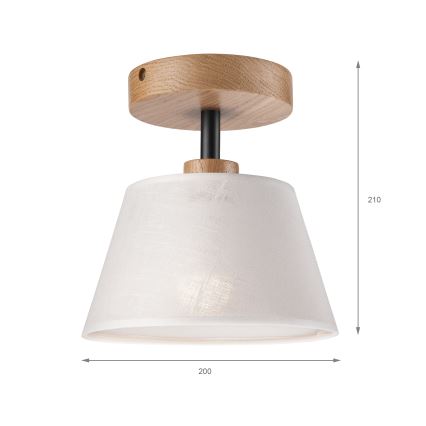 Brilagi - Plafonnier ANTHONY 1xE14/60W/230V chêne/blanc