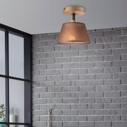 Brilagi - Plafonnier ANTHONY 1xE14/60W/230V chêne/marron