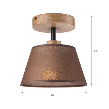 Brilagi - Plafonnier ANTHONY 1xE14/60W/230V chêne/marron