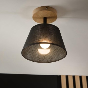 Brilagi - Plafonnier ANTHONY 1xE14/60W/230V chêne/noir