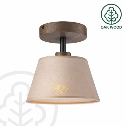 Brilagi - Plafonnier ANTHONY 1xE14/60W/230V chêne noyer/beige