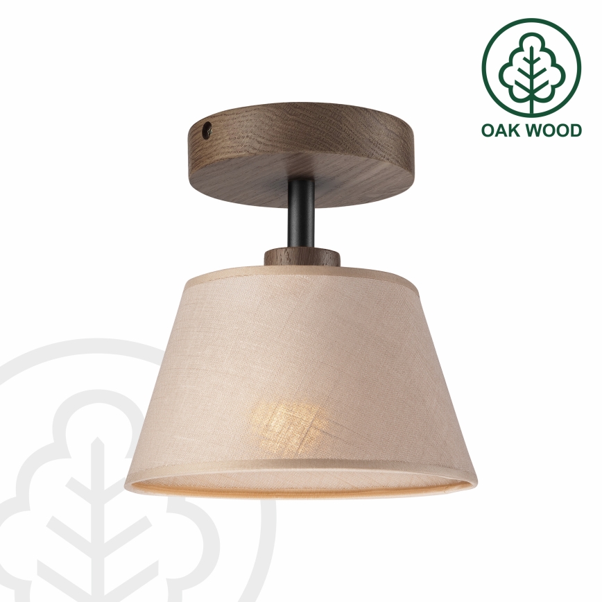 Brilagi - Plafonnier ANTHONY 1xE14/60W/230V chêne noyer/beige