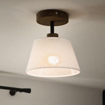 Brilagi - Plafonnier ANTHONY 1xE14/60W/230V chêne noyer/blanc