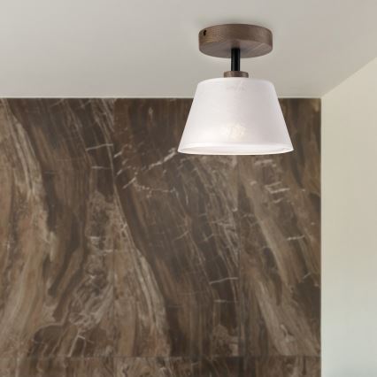 Brilagi - Plafonnier ANTHONY 1xE14/60W/230V chêne noyer/blanc