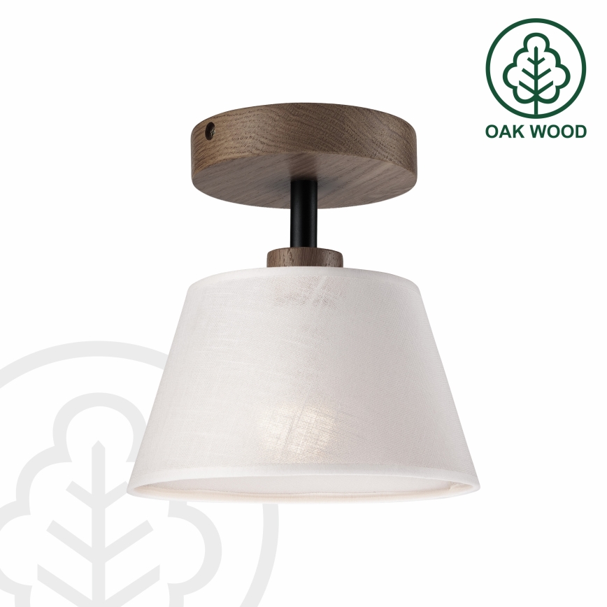 Brilagi - Plafonnier ANTHONY 1xE14/60W/230V chêne noyer/blanc