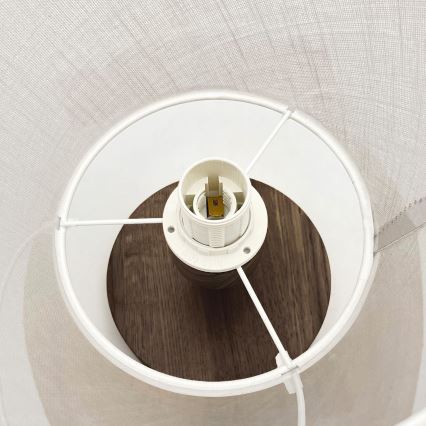 Brilagi - Plafonnier ANTHONY 1xE14/60W/230V chêne noyer/blanc