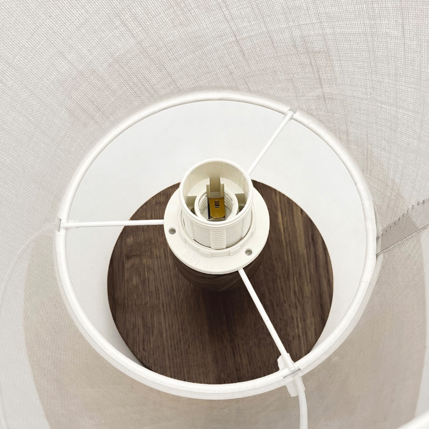 Brilagi - Plafonnier ANTHONY 1xE14/60W/230V chêne noyer/blanc
