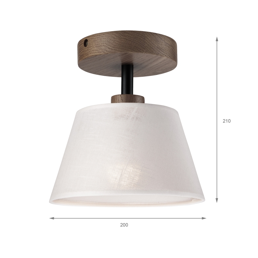 Brilagi - Plafonnier ANTHONY 1xE14/60W/230V chêne noyer/blanc