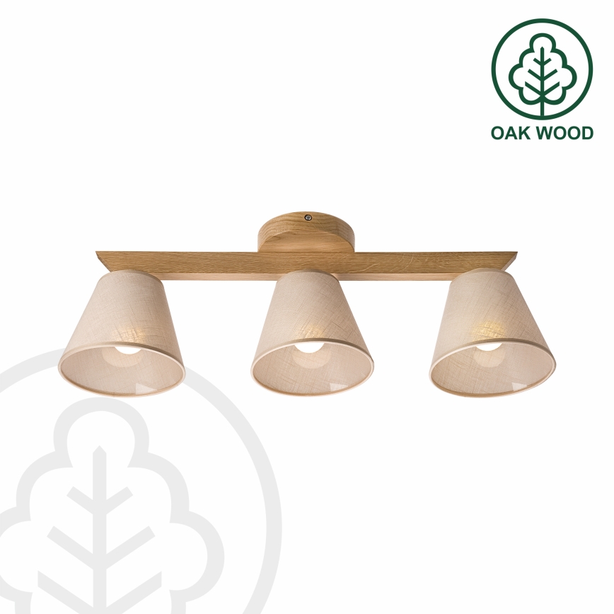 Brilagi - Plafonnier ANTHONY 3xE14/40W/230V chêne/beige