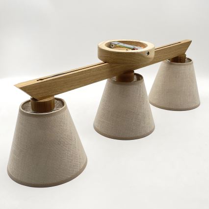 Brilagi - Plafonnier ANTHONY 3xE14/40W/230V chêne/beige