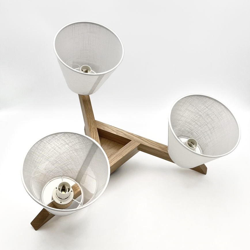 Brilagi - Plafonnier ANTHONY 3xE14/40W/230V chêne/blanc