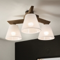 Brilagi - Plafonnier ANTHONY 3xE14/40W/230V chêne noyer/blanc