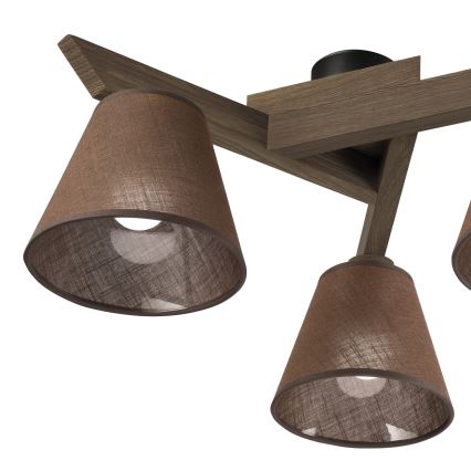 Brilagi - Plafonnier ANTHONY 3xE14/40W/230V chêne noyer/marron