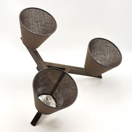Brilagi - Plafonnier ANTHONY 3xE14/40W/230V chêne noyer/marron
