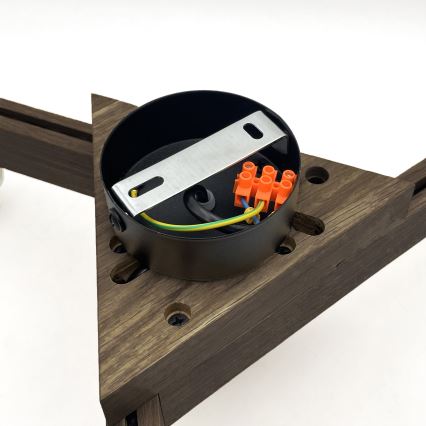 Brilagi - Plafonnier ANTHONY 3xE14/40W/230V chêne noyer/marron