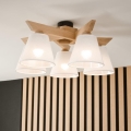 Brilagi - Plafonnier ANTHONY 5xE14/40W/230V chêne/blanc