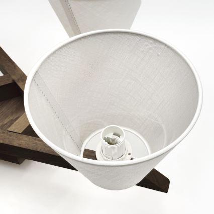 Brilagi - Plafonnier ANTHONY 5xE14/40W/230V chêne noyer/blanc