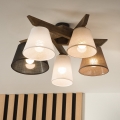 Brilagi - Plafonnier ANTHONY 5xE14/40W/230V chêne noyer