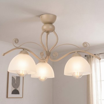 Brilagi - Plafonnier ANTICO MODERN 3xE27/60W/230V beige