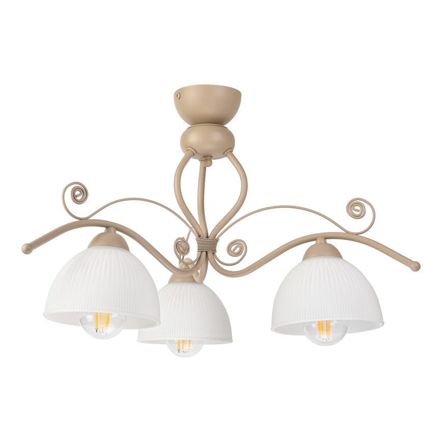 Brilagi - Plafonnier ANTICO MODERN 3xE27/60W/230V beige