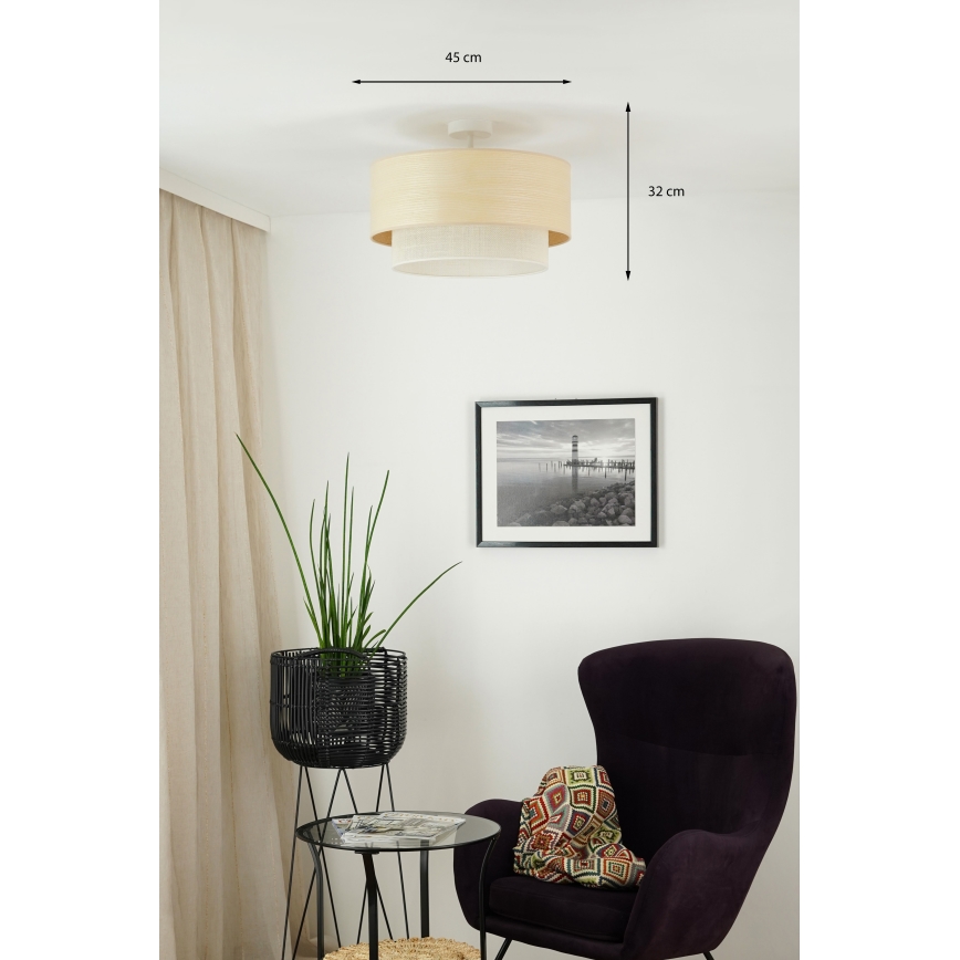 Brilagi - Plafonnier ARIZONA BOHO 1xE27/15W/230V d. 45 cm beige