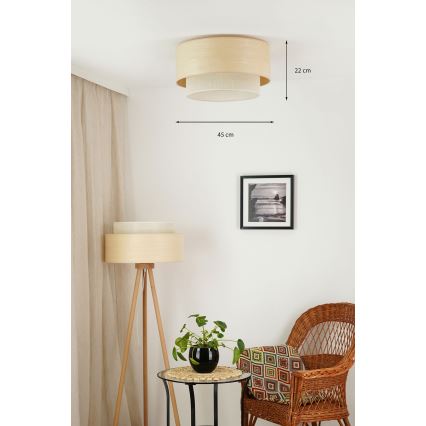 Brilagi - Plafonnier ARIZONA BOHO 1xE27/15W/230V d. 45 cm beige