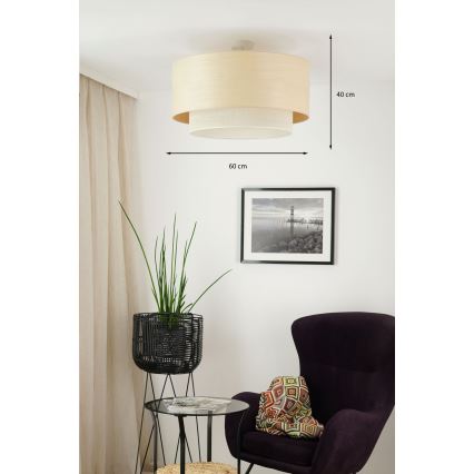 Brilagi - Plafonnier ARIZONA BOHO 1xE27/15W/230V d. 60 cm beige