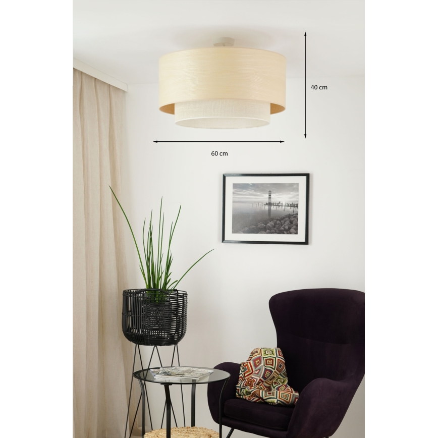 Brilagi - Plafonnier ARIZONA BOHO 1xE27/15W/230V d. 60 cm beige