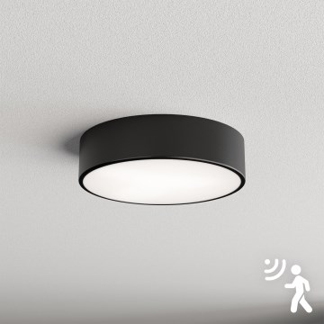 Brilagi - Plafonnier avec détecteur CLARE 2xE27/40W/230V d. 30 cm noir