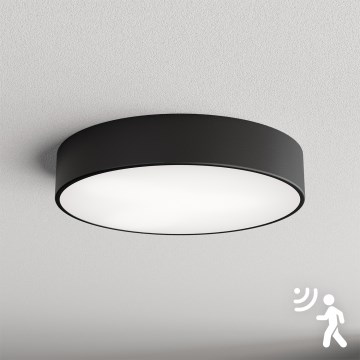 Brilagi - Plafonnier avec détecteur CLARE 3xE27/40W/230V d. 40 cm noir