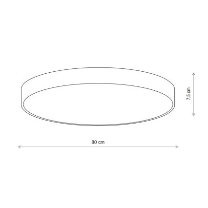 Brilagi - Plafonnier avec détecteur CLARE 6xE27/24W/230V d. 80 cm beige