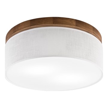 Brilagi - Plafonnier BELLADONNA 2xE27/15W/230V d. 40 cm blanc/chêne cerise