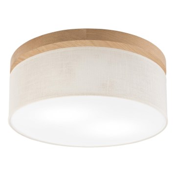 Brilagi - Plafonnier BELLADONNA 2xE27/15W/230V d. 40 cm crème/chêne